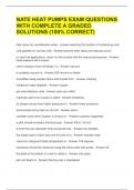 NATE HEAT PUMPS EXAM QUESTIONS WITH COMPLETE A GRADED SOLUTIONS &lpar;100&percnt; CORRECT&rpar; 