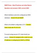 SNSP Exam - Best Practices and other Basics  Question and answers 100&percnt; correct 2025