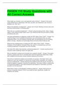 FHGEN 110 Study Questions with All Correct Answers 