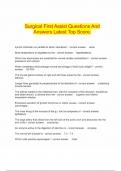 Surgical First Assist Questions And Answers Latest Top Score&period;