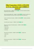 Pillar Preparation &lpar; EXOS &rpar; UPDATED ACTUAL Questions and CORRECT  Answers