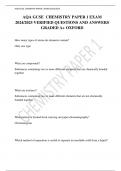 AQA GCSE  CHEMISTRY PAPER 1 EXAM 2024&sol;2025 VERIFIED QUESTIONS AND ANSWERS GRADED A&plus; OXFORD