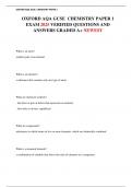 OXFORD AQA GCSE  CHEMISTRY PAPER 1 EXAM 2025 VERIFIED QUESTIONS AND ANSWERS GRADED A&plus; NEWEST 