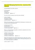 WGU D320 Managing Cloud Security &ndash; Questions With Solutions 