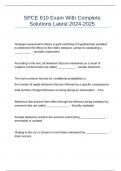 SPCE 610 Exam With Complete Solutions Latest 2024-2025