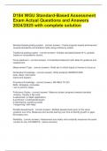 D184 WGU Standard-Based Assessment Exam Actual Questions and Answers 2024 2025 with complete solution&period;
