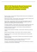 WGU D184 Standards-Based Assessment Exam Actual Questions and Answers 2024 2025 with complete solution&period;