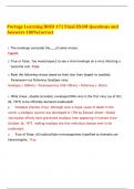 Portage Learning BIOD 171 Final EXAM Questions and  Answers 100&percnt;Correct