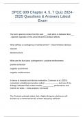 SPCE 609 Chapter 4&comma; 5&comma; 7 Quiz 2024-2025 Questions & Answers Latest Exam