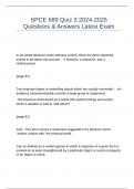 SPCE 689 Quiz 3 2024-2025 Questions & Answers Latest Exam