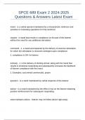 SPCE 689 Exam 2 2024-2025 Questions & Answers Latest Exam