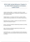 SPCE 689 Verbal Behavior Chapter 9-11 2024-2025 Questions & Answers Latest Exam