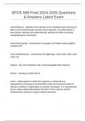 SPCE 689 Final 2024-2025 Questions & Answers Latest Exam