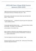 SPCE 682 Quiz 4 Exam With Correct Answers 2024-2025