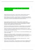 Jamaica Road Code Exam Questions and Answers