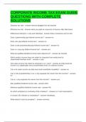 CORPORATE INCOME TAX EXAM GUIDE QUESTIONS WITH COMPLETE SOLUTIONS