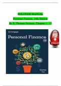 Garman&sol;Fox's Personal Finance&comma; 14th Edition Solution and Answer Guide&comma; 2024 Complete Chapters 1 - 17&comma; Verified Latest Version