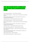 PAT 201 EXAM WITH COMPLETE SOLUTION 100&percnt; GUARANTEED PASS
