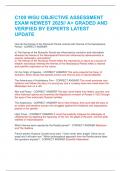 C100 WGU OBJECTIVE ASSESSMENT EXAM NEWEST 2025&sol;&sol; A&plus; GRADED AND VERIFIED BY EXPERTS LATEST UPDATE
