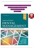 TEST BANK For Little and Falace's Dental Management of the Medically Compromised Patient&comma; 10th Edition by Craig Miller&comma; Verified Chapters 1 - 30&comma; Complete Newest Version