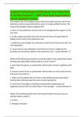 Surgical Technology Certification Exam Questions & Verified Answers &vert; 100&percnt; Pass Rate Guaranteed &vert; Latest Updated Version