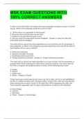 MSK EXAM QUESTIONS WITH 100&percnt; CORRECT ANSWERS 