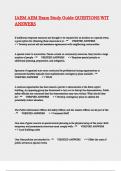 IAEM AEM Exam Study Guide QUESTIONS WIT ANSWERS