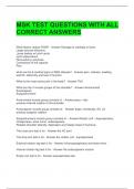 MSK TEST QUESTIONS WITH ALL CORRECT ANSWERS 