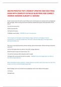 HESI RN PRACTICE TEST 2 NEWEST UPDATED 2024-2025 FINAL EXAM WITH COMPLETE DETAILED QUESTIONS AND CORRECT VERIFIED ANSWERS ALREADY A&plus; GRADED