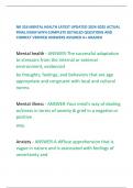 NR 326 MENTAL HEALTH LATEST UPDATED 2024-2025 ACTUAL FINAL EXAM WIYH COMPLETE DETAILED QUESTIONS AND CORRECT VERIFIED ANSWERS ASSURED A&plus; GRADED