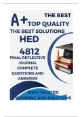 HED4812 Final Reflective Journal Exit Assessment &lpar;COMPLETE ANSWERS&rpar; 2024 - DUE 7 January 2025