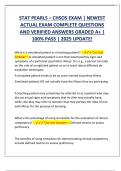 STAT PEARLS &ndash; CHSOS EXAM &vert; NEWEST  ACTUAL EXAM COMPLETE QUESTIONS  AND VERIFIED ANSWERS GRADED A&plus; &vert;  100&percnt; PASS &vert; 2025 UPDATE&excl;