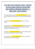 NYS INFECTION CONTROL EXAM &vert; NEWEST  ACTUAL EXAM COMPLETE QUESTIONS  AND VERIFIED ANSWERS GRADED A&plus; &vert;  100&percnt; PASS &vert; 2025 UPDATE&excl;