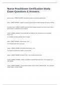 Nurse Practitioner Certification Study Exam Questions & Answers&period;