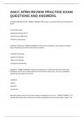 ANCC APRN REVIEW PRACTICE EXAM QUESTIONS AND ANSWERS&period;