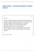 WGU D485 - CLOUD SECURITY EXAM 2025&excl;&excl;