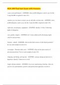 HCA 200 final test Exam with Answers