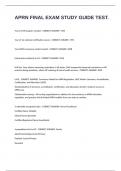 APRN FINAL EXAM STUDY GUIDE TEST&period;