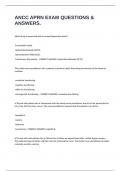 ANCC APRN EXAM QUESTIONS & ANSWERS&period;