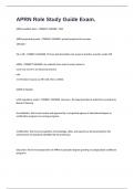 APRN Role Study Guide Exam&period;