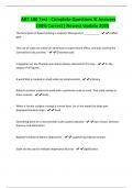 ART 100 Test - Complete Questions & Answers 100&percnt; Correct&vert; Newest Update 2025