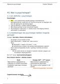 samenvatting algemene psychologie&colon; H1-3-4-6-7-8-9-10