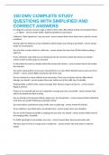 150 DMV COMPLETE STUDY QUESTIONS WITH SIMPLIFIED AND CORRECT ANSWERS