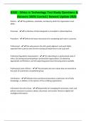 D333 - Ethics in Technology Test Study Questions & Answers 100&percnt; Correct&vert; Newest Update 2025