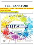        TEST BANK FOR&colon; Fundamentals Of Nursing&colon; Active Learning For Collaborative Practice 3rd Edition By Barbara L&period; Yoost  Latest Update&period;