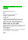 APA Exam &ndash;COPAS Questions and Answers