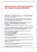 WGU Biochemistry C624 Exam Questions with complete solutions &lpar;2024-2025&rpar;&period;
