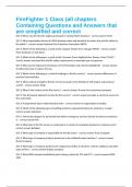 FireFighter 1 Class &lpar;all chapters Containing Questions and Answers that are simplified and correct