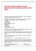 C624 Biochemistry Module 3 Exam Questions with complete solutions &lpar;2024-2025&rpar;