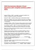 C624 biochemistry Module 2 Exam Questions with complete solutions &lpar;2024-2025&rpar;&period;